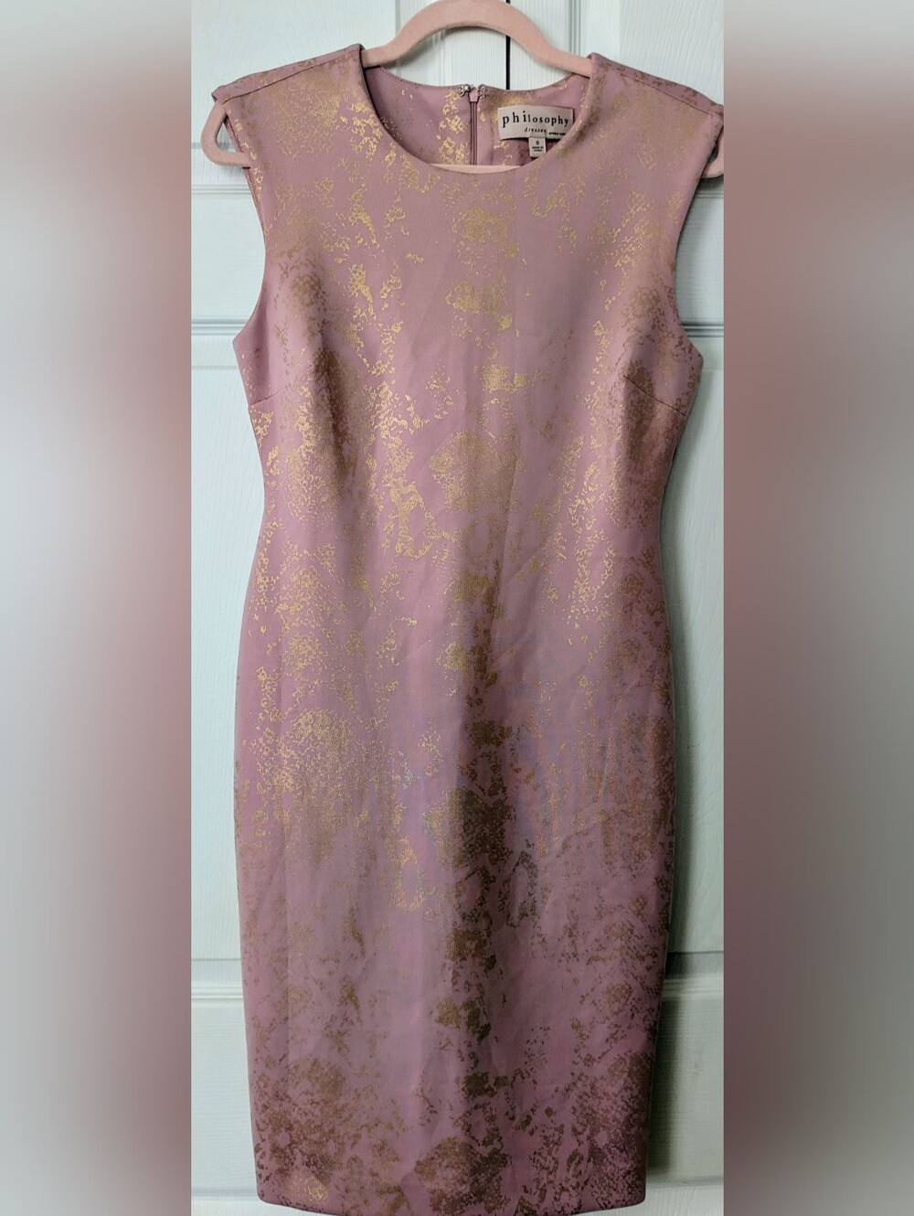 Philosophy Gold And Pink Dress Size Small